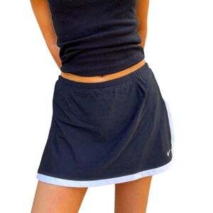 Nike Black Tennis Skort with White Trim Medium